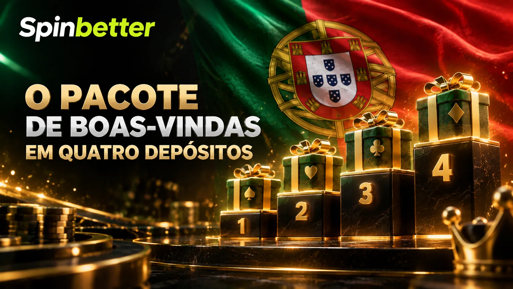 Pacote de boas-vindas em quatro depósitos